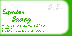 sandor suveg business card